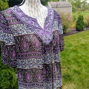 💥3/$20 Studio Y Gorgeous Semi Sheer Blouse Large!